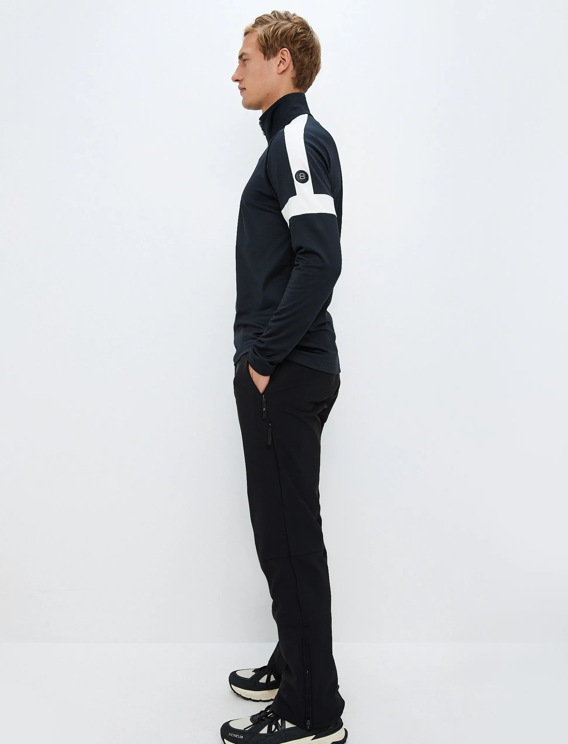 8848 Altitude Dino 1/2 Zip Sweat - Black/White Best