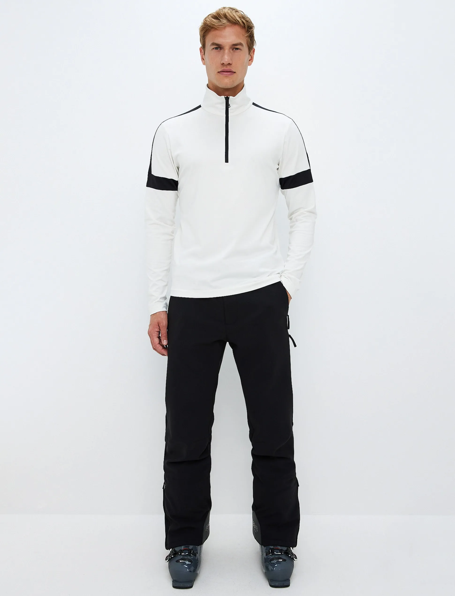 8848 Altitude Dino 1/2 Zip Sweat - Blanc Clearance