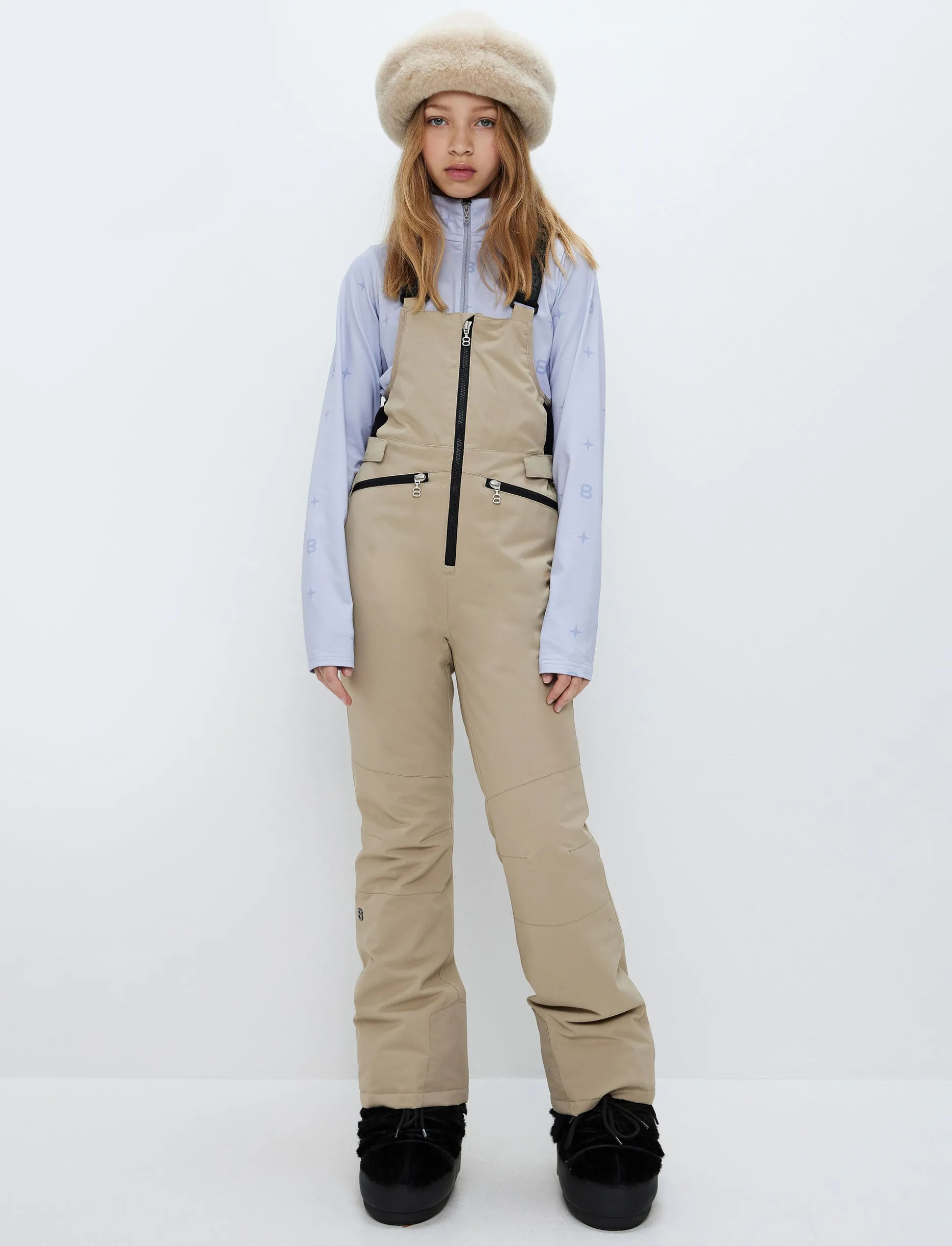 8848 Altitude Ella JR Bib Pant - Lt Fallen Rock Clearance