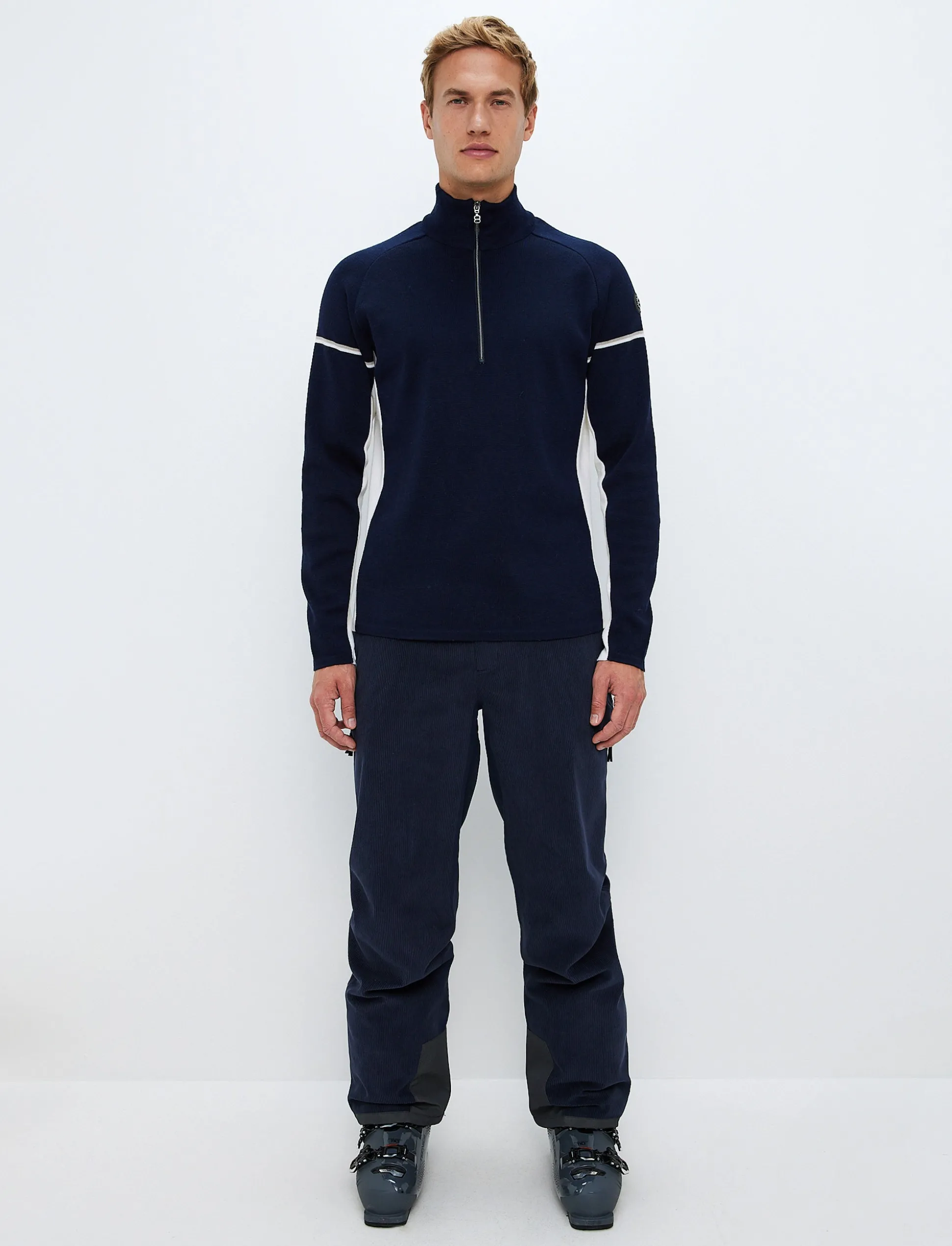 8848 Altitude Moritz Merino Sweat - Navy Flash Sale